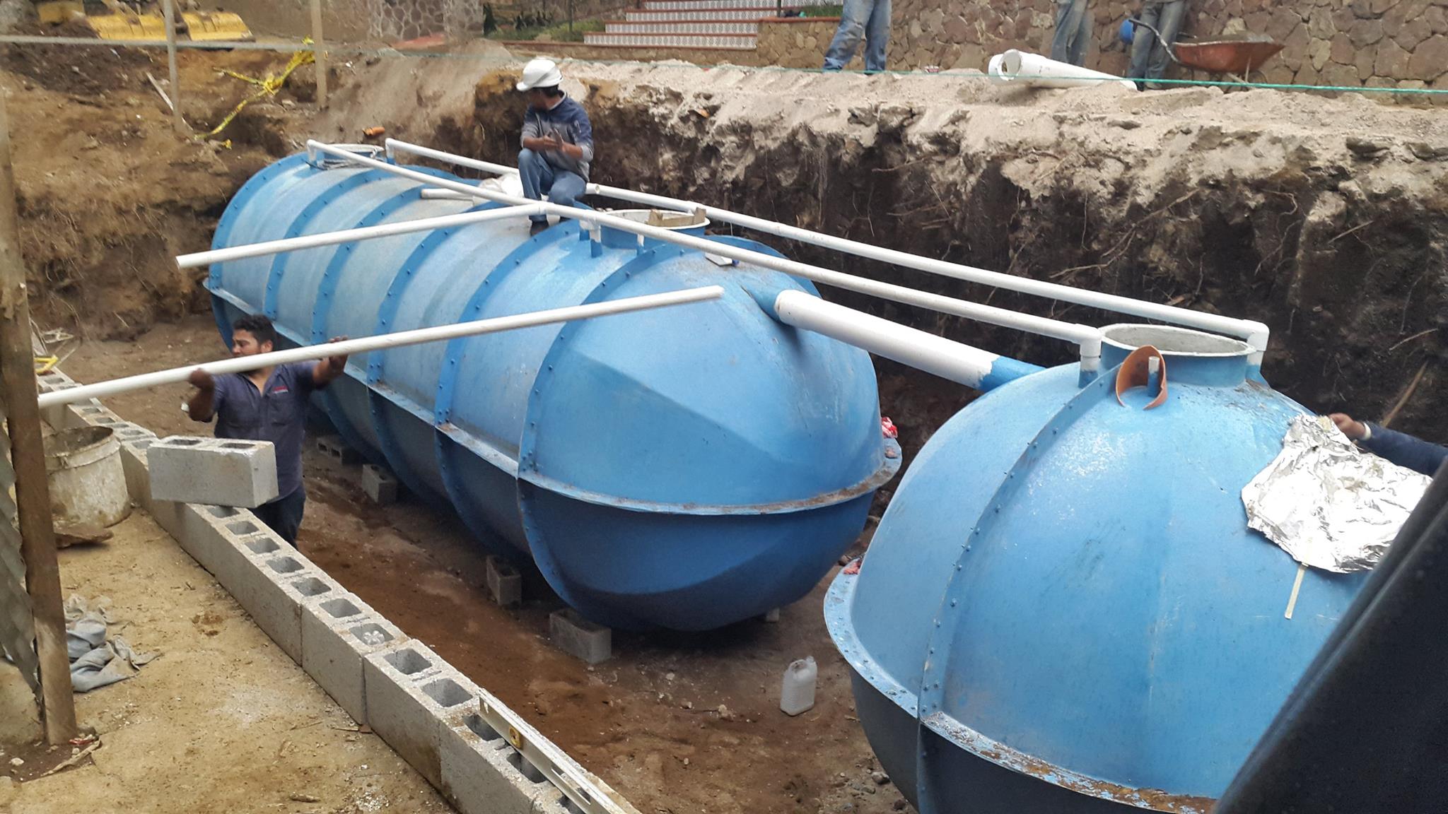 Planta de tratamiento de fibra de vidrio.