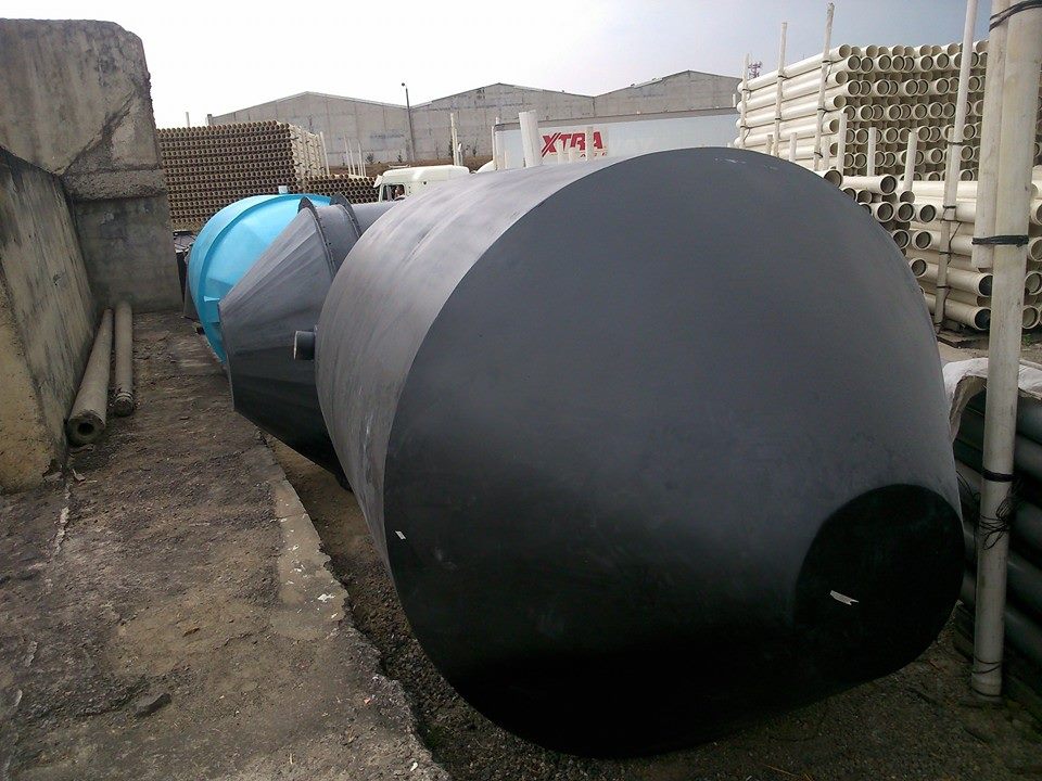 Biodigestor de fibra de vidrio.